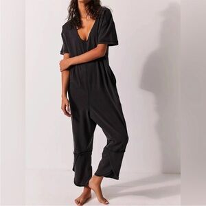 Black V-Neck Jumpsuit